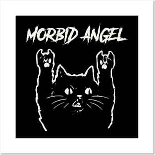 morbid angel metal cat Posters and Art